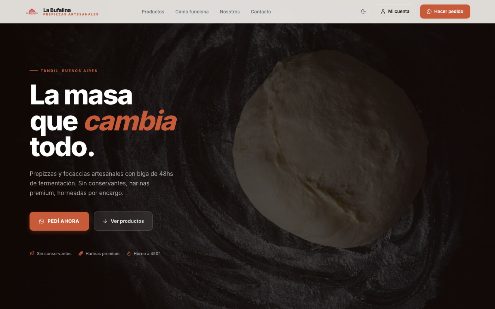 La Bufalina — sitio de pedidos