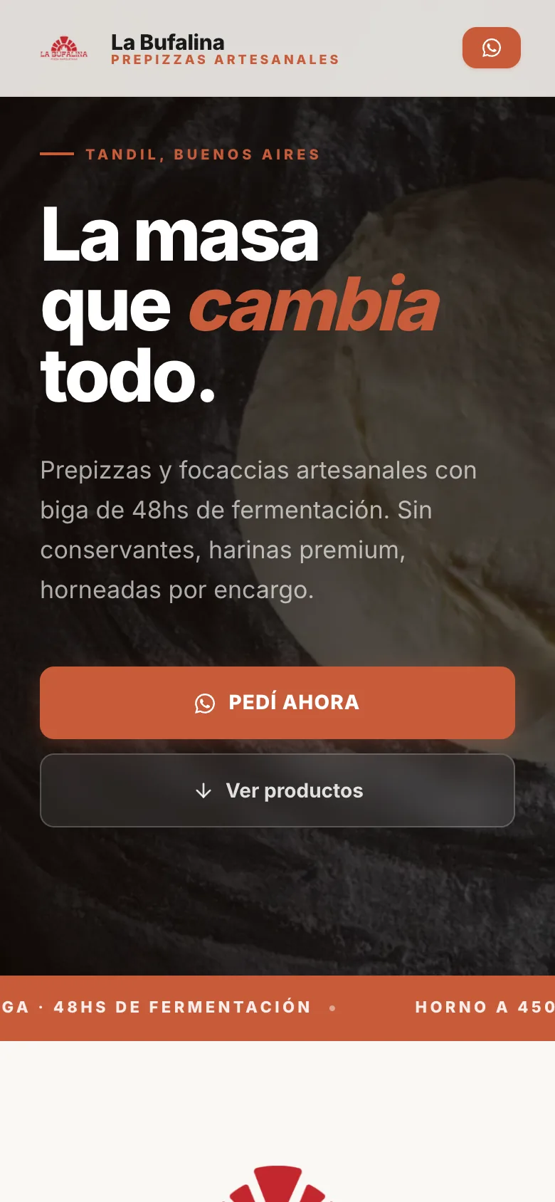 La web de La Bufalina en el celular
