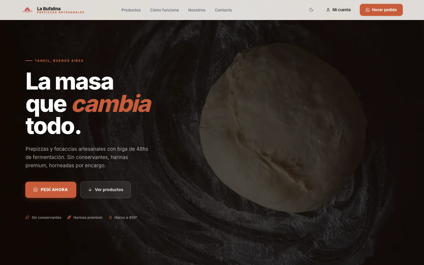 Web de La Bufalina: La masa que cambia todo